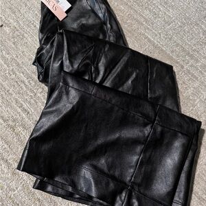 Black Faux Leather Pants